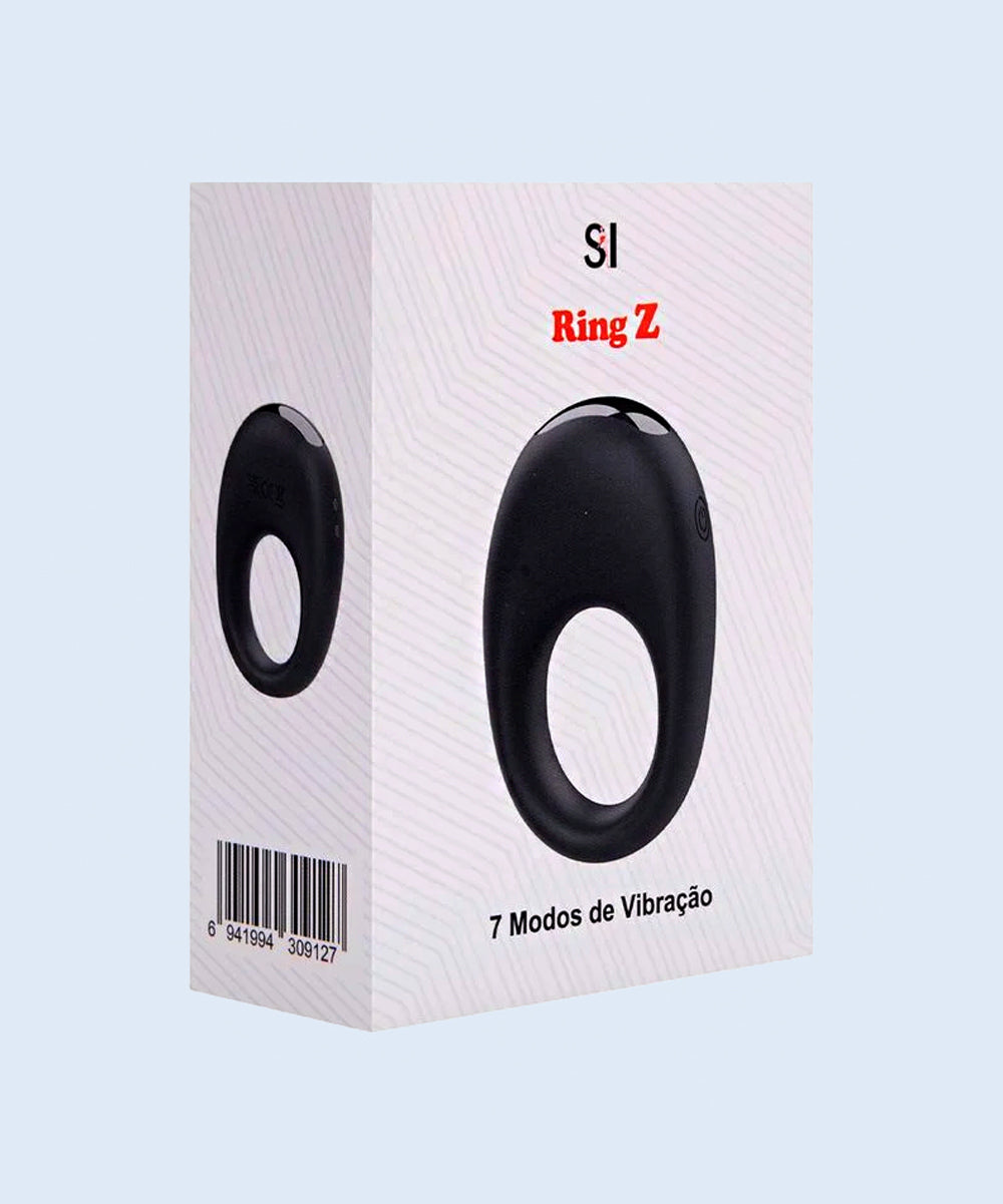 Anel Peniano Silicone com Vibro Recarregavel com 7 Modos de Vibrações - Sexy Import