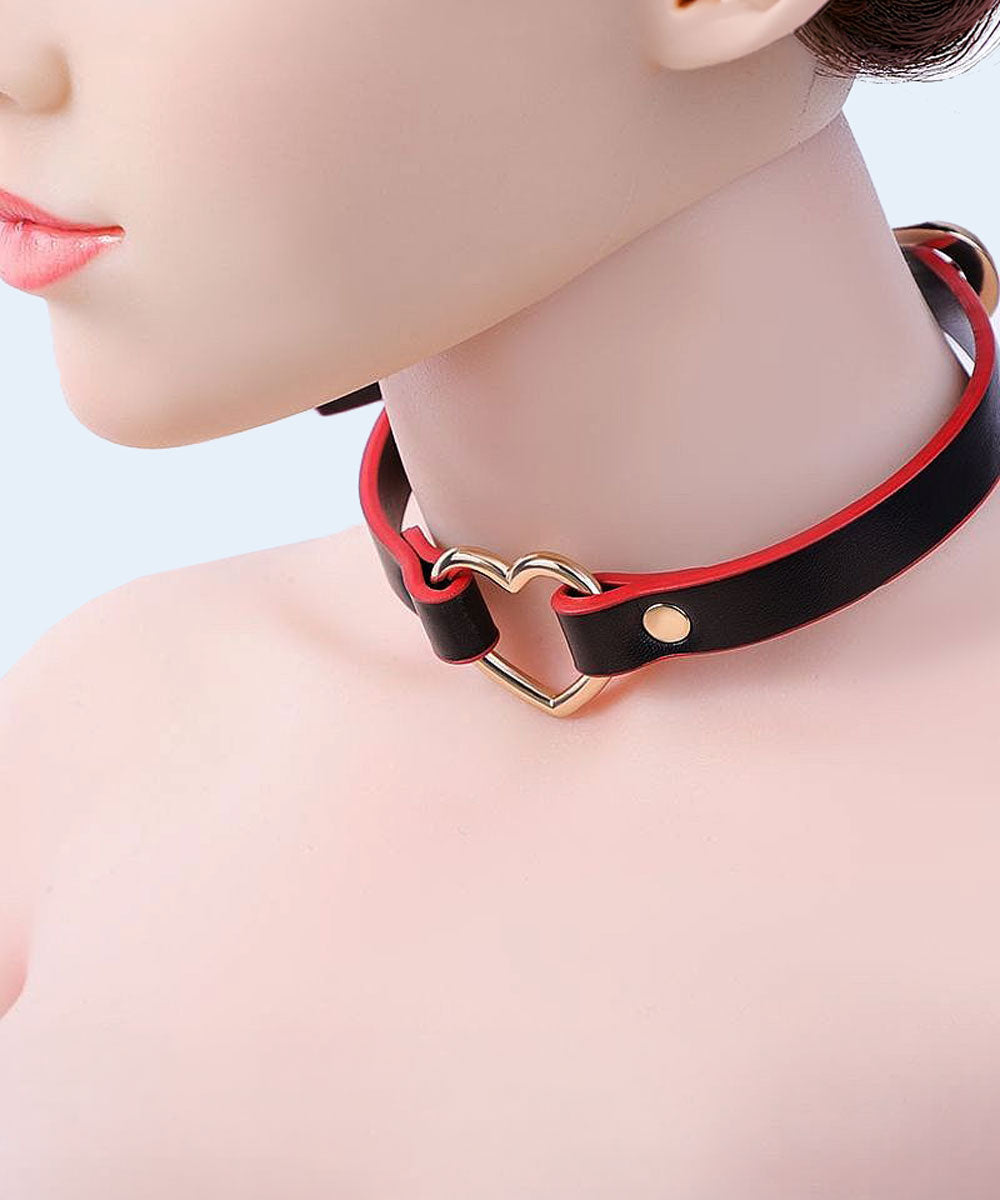 Coleira Bondage com Coração / Choker - Preto - SEXY IMPORT