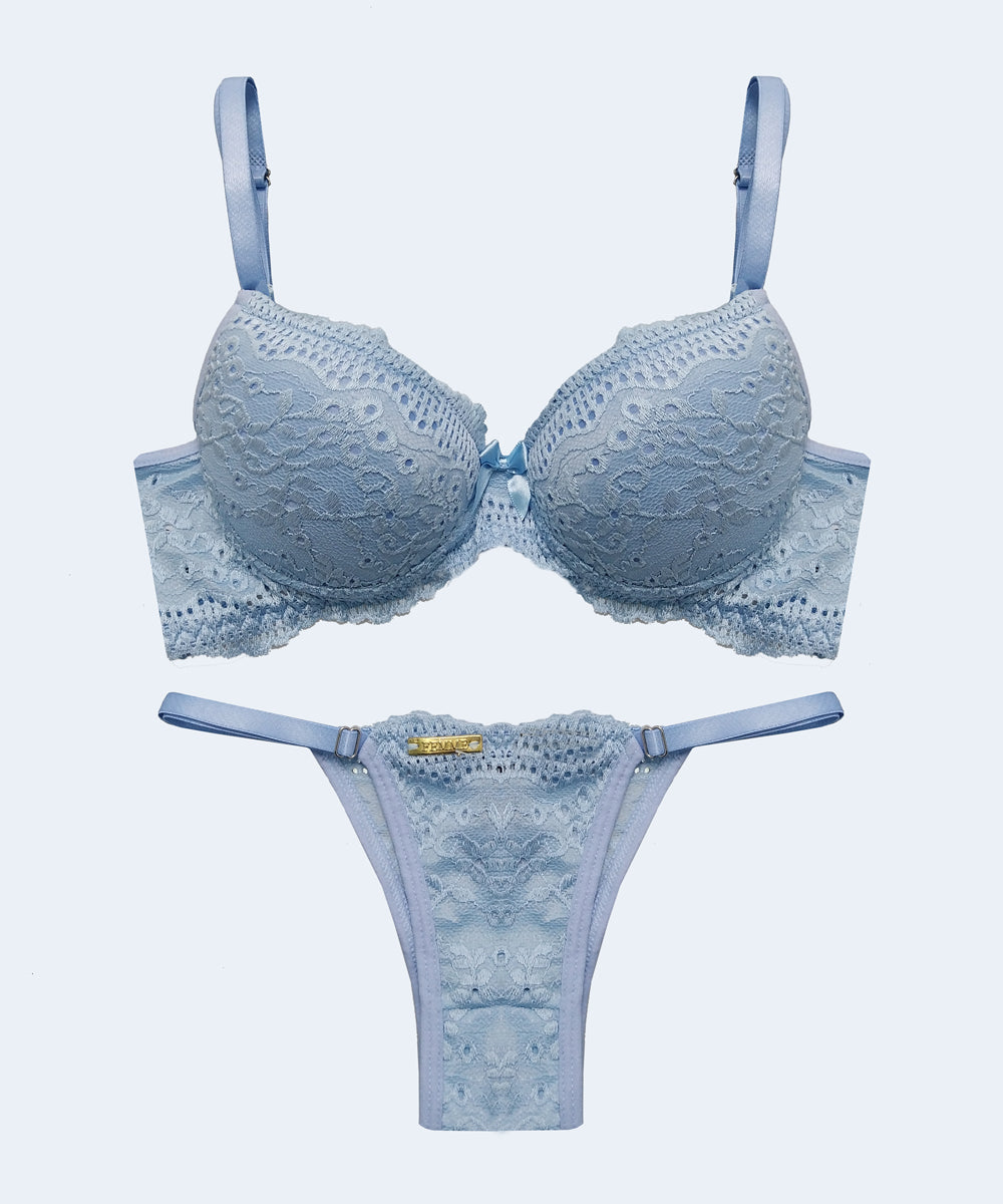 Conjunto de Laise com Bojo Calcinha String - FEMME FATALLE