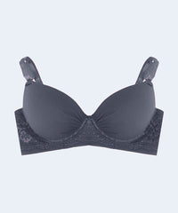 Sutiã de Microfibra com Renda Copa C Slim - SANTA PASSION