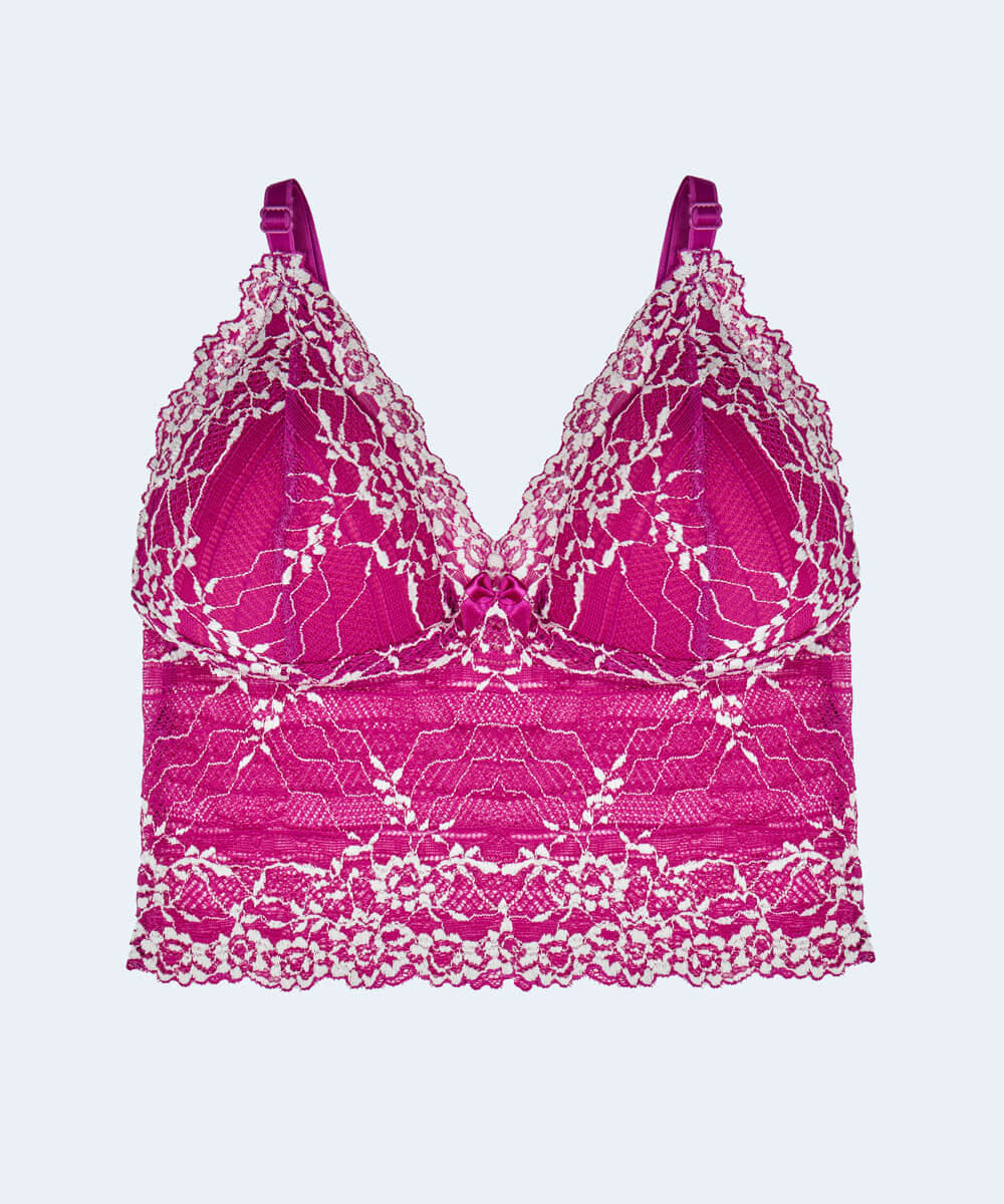 Sutiã Cropped com Renda Bicolor - PATNER