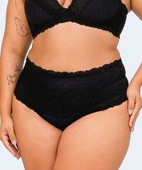 Calcinha Microfibra Trabalhada renda nas laterais Plus Size - VI LINGERIE