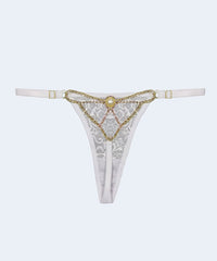 Calcinha de Renda String com Biju - MARYS LENE