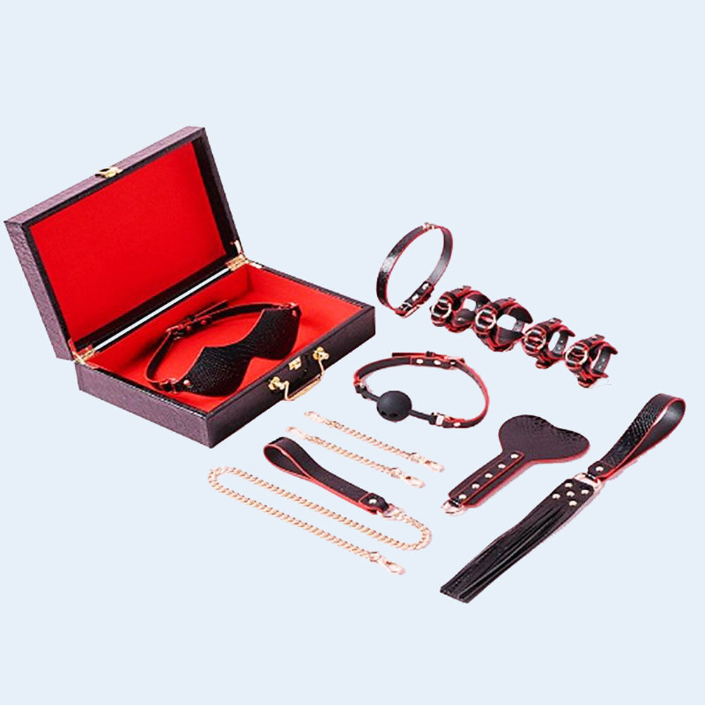 Kit Maleta Sado de Luxo - Algema, Tornozeleira com Corrente - SEXY IMPORT
