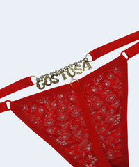 Calcinha String Renda Strass Gostosa - MARYS LENE