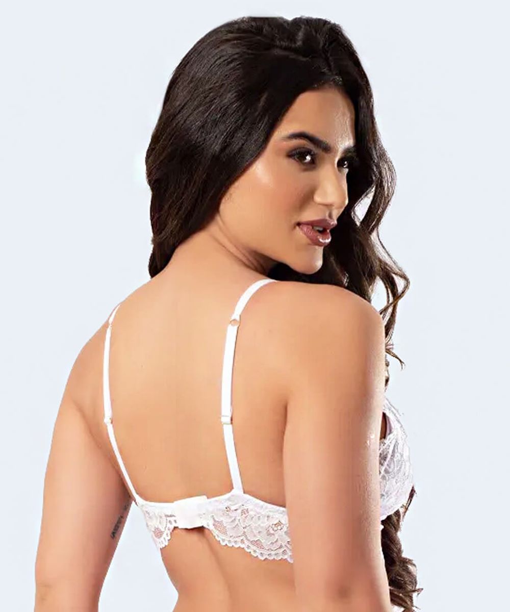 Sutiã de Renda com Bojo Removível - JACKIE LINGERIE