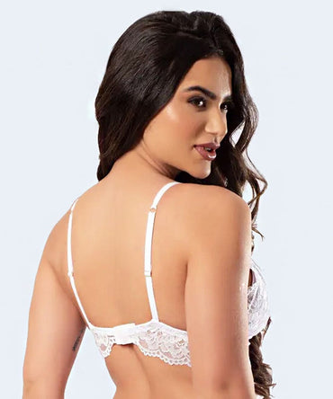 Sutiã de Renda com Bojo Removível - JACKIE LINGERIE