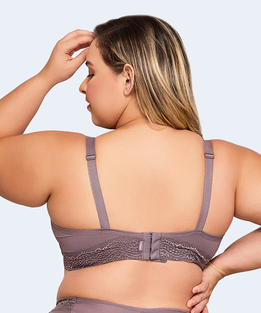 Sutiã Plus Size Redutor Renda Decote e Base - NAYANE