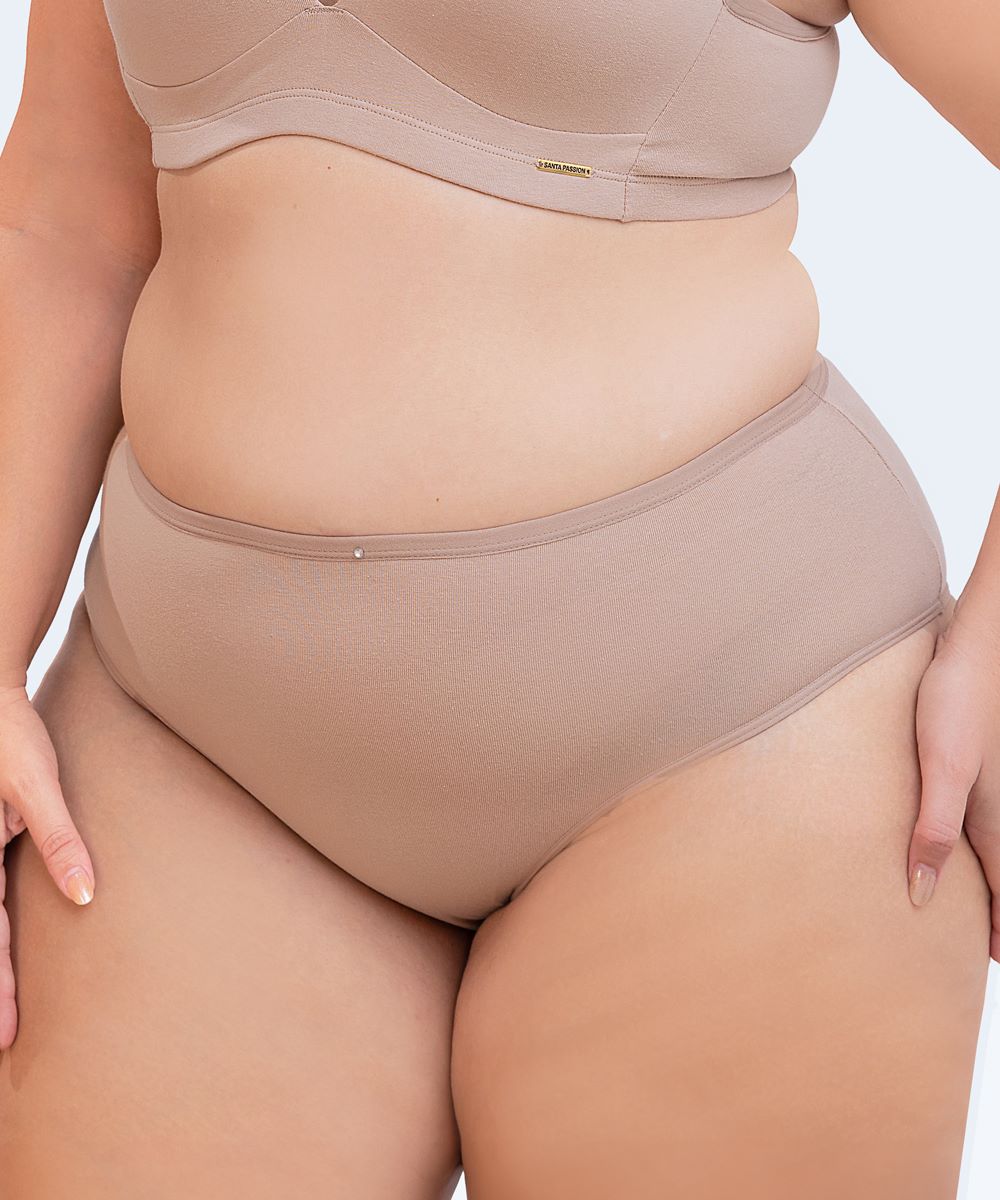 Calcinha Alta Algodão Plus Size (Linha Básica) - SANTA PASSION