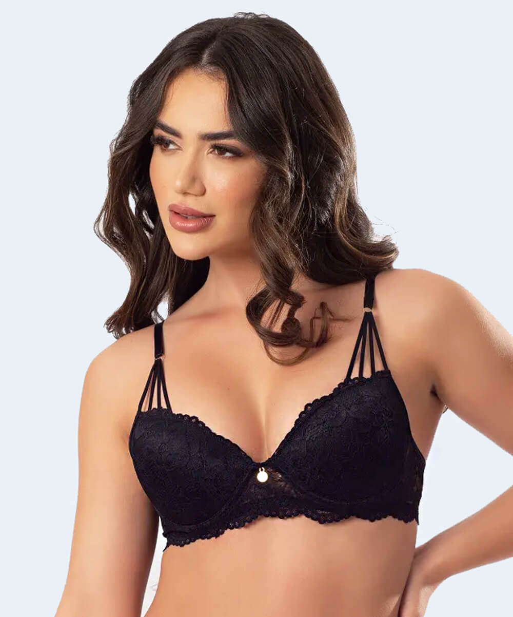 Sutiã com Bojo com Tiras nas Alças - JACKIE LINGERIE