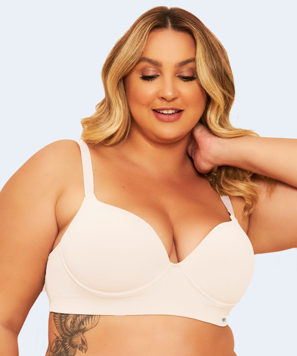 Sutiã de Microfibra Liso Bojo Taça C Plus Size (Linha Básica) - SANTA PASSION