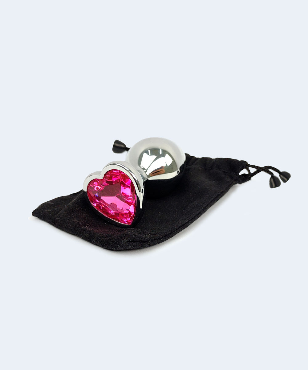 Plug Anal Cônico M com Pedra de Coração -  SEXY IMPORT