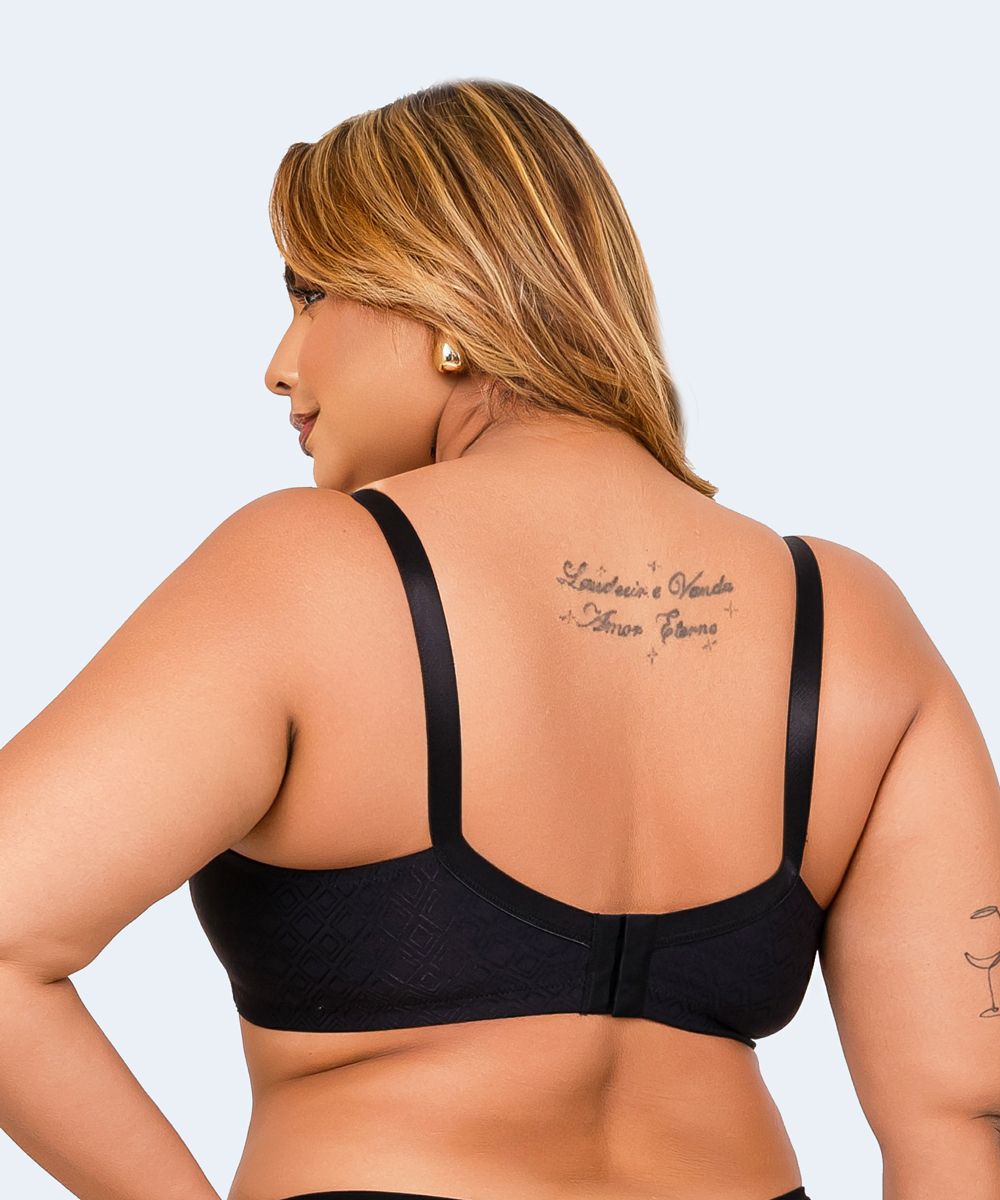 Sutiã Microfibra Trabalhada com Bojo Plus Size (Coleção Atemporal) - VI LINGERIE