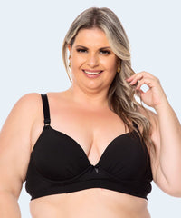 Sutiã de Microfibra Liso com Bojo Plus Size (Linha Básica) - SANTA PASSION