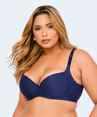 Sutiã Microfibra Trabalhada com Bojo Plus Size (Coleção Atemporal) - VI LINGERIE