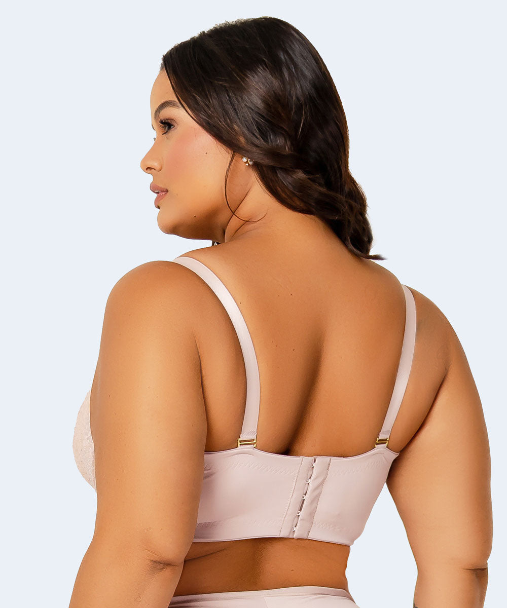 Sutiã De Microfibra Com Detalhe Em Renda Tomara Que Caia Plus Size - VI LINGERIE