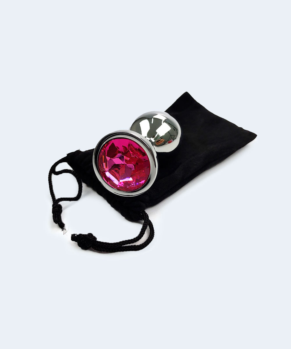 Plug Anal Cônico M com Pedra Brilhante - SEXY IMPORT