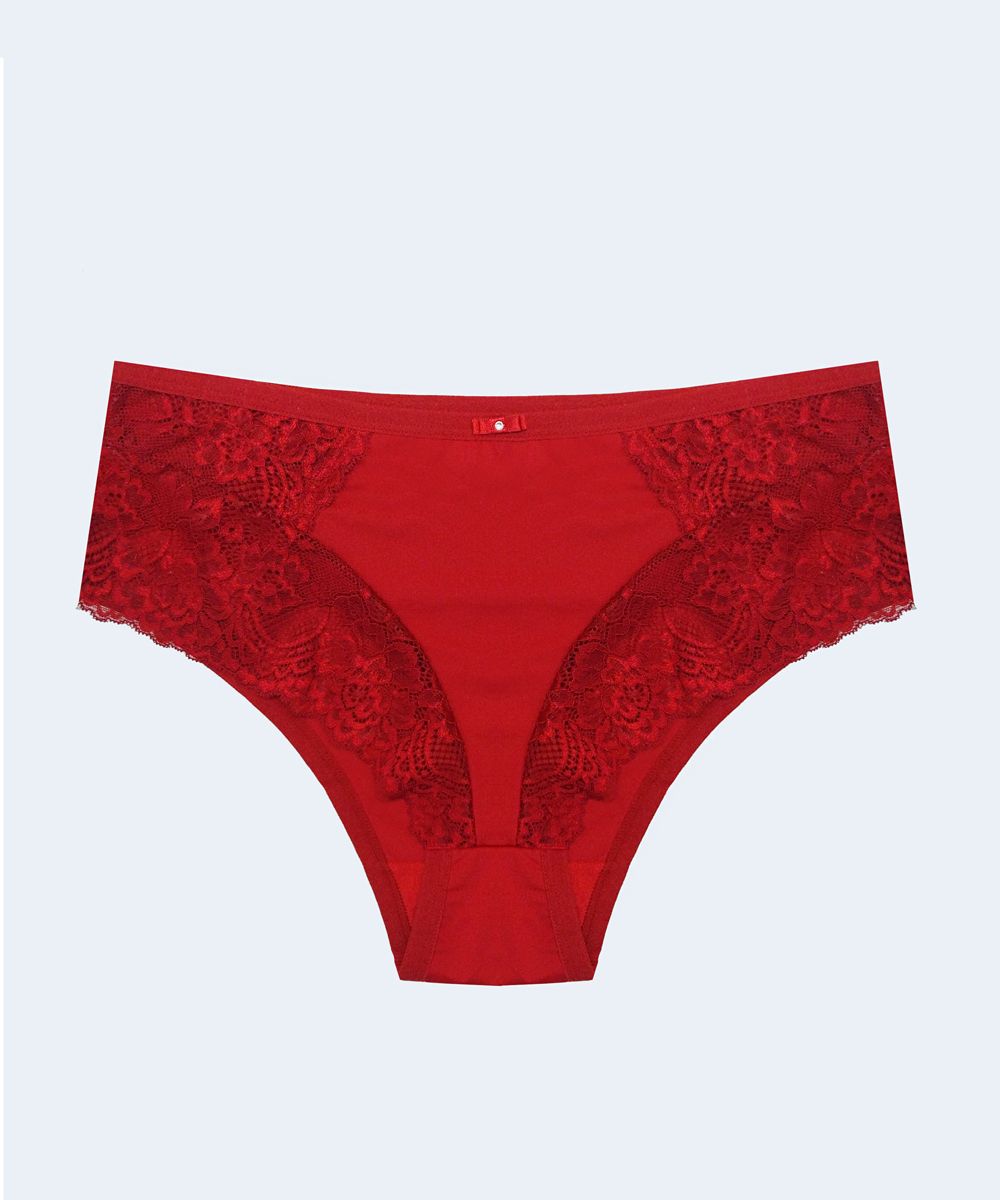Calcinha Microfibra com Renda Fio Duplo Plus Size - SANTA PASSION