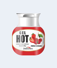 Gel Excitante Beijável de Frutas Vermelhas Gel Hot - HOT FLOWERS