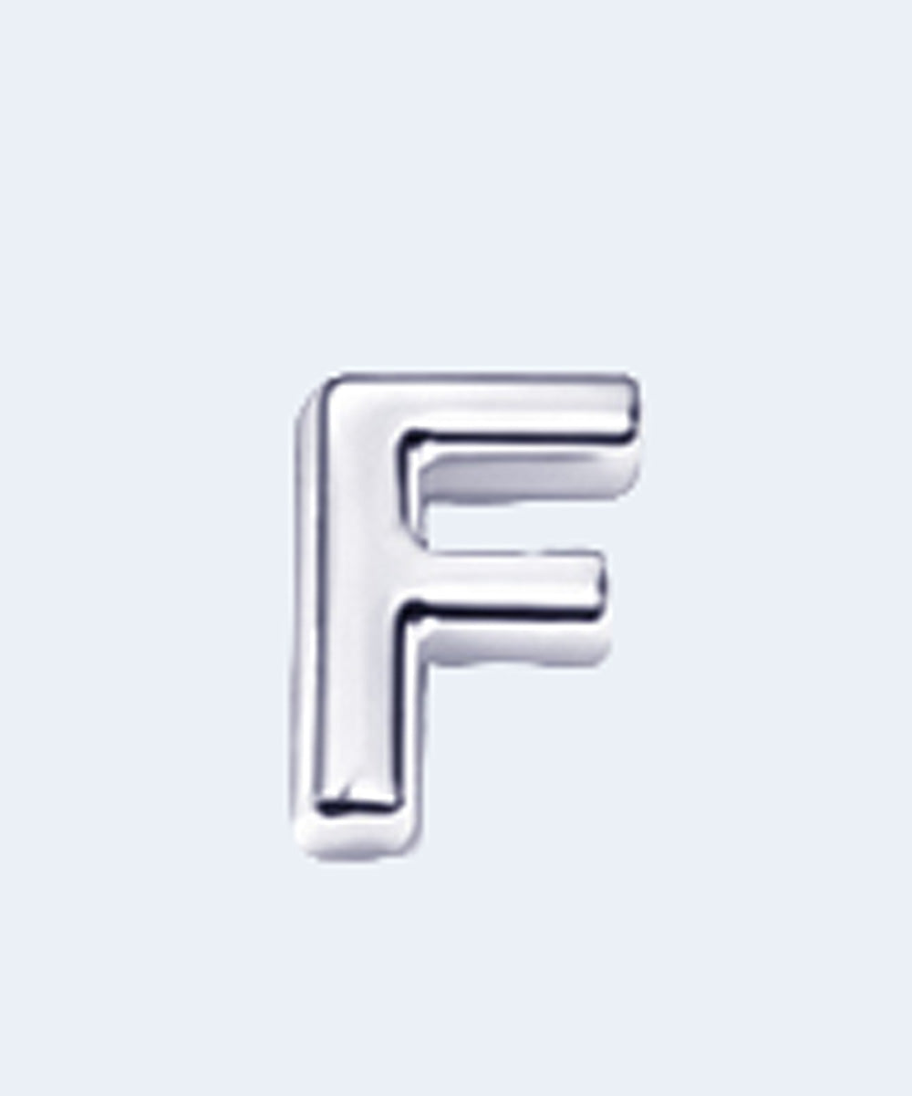 Letras do Alfabeto em Metal Prateado para Lingerie Personalizada Unidade - YAFFA LINGERIE