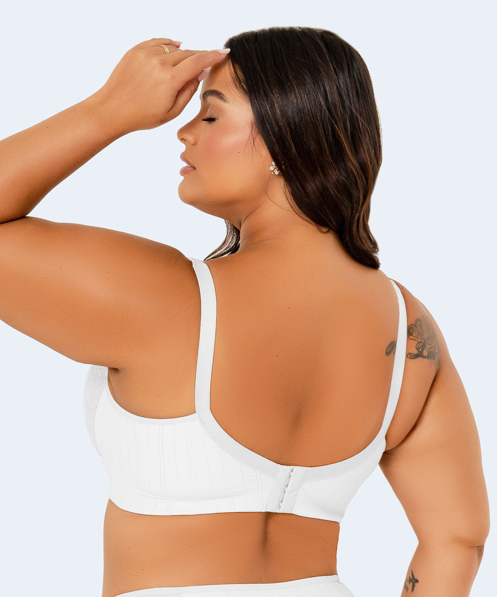 Sutiã Microfibra Trabalhada Bojo Triangular Renda Plus Size - VI LINGERIE