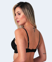 Sutiã de Renda com Bojo e Joia na Alça - JACKIE LINGERIE