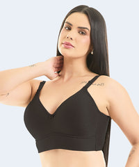 Sutiã Microfibra Trabalhada com Bojo Triangular Plus Size (Coleção Atemporal) - VI LINGERIE