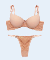 Conjunto Canelado com Renda String - FEMME FATALLE