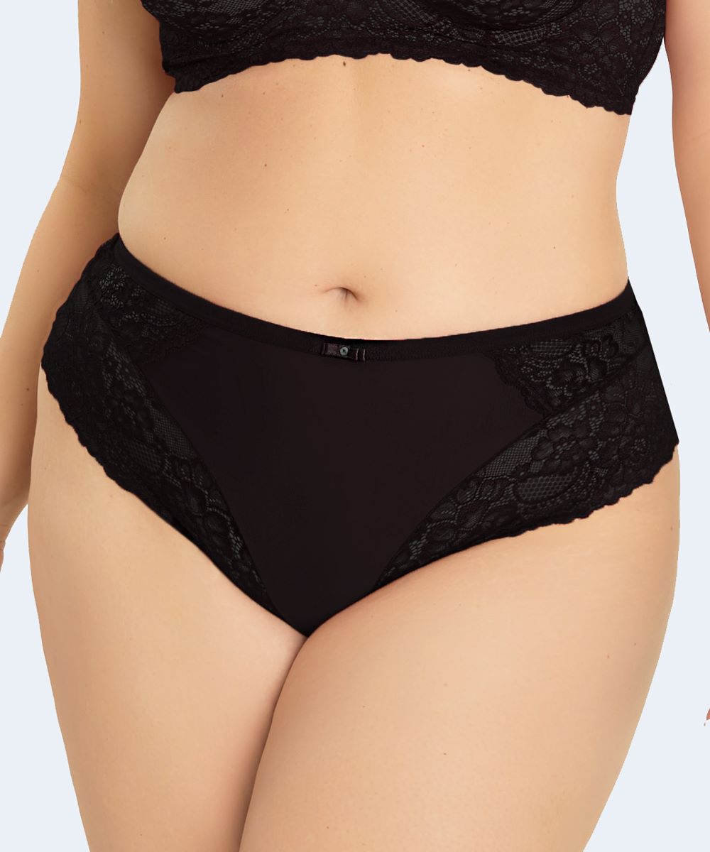 Calcinha Microfibra com Renda Fio Duplo Plus Size - SANTA PASSION