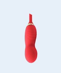 Vibrador de Ponto G e Clitóris com Vai e Vem Formato de Rosa - SEXY IMPORT